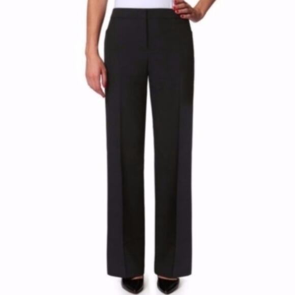 Nicole Miller New Black Career Pants Flat Front Classic Trousers Women's Size 6 - Picture 11 of 11